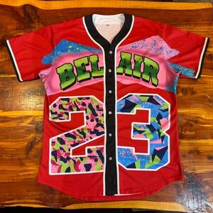 Colorful Graphic Baseball Jersey